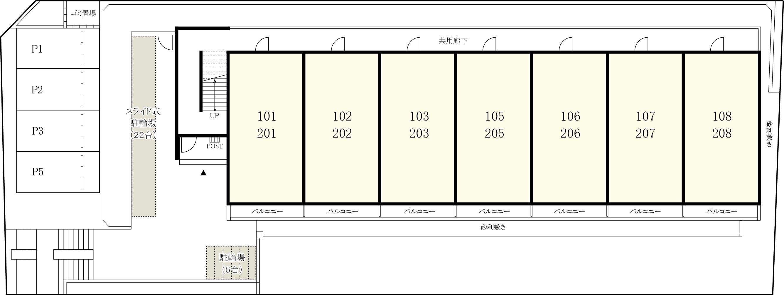 リブリ・Sunny Hill駐車場の駐車配置図