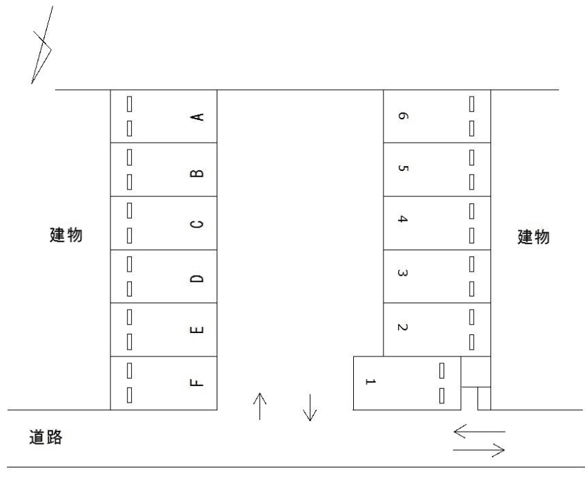 FK昭和区雪見町２丁目駐車場の駐車配置図