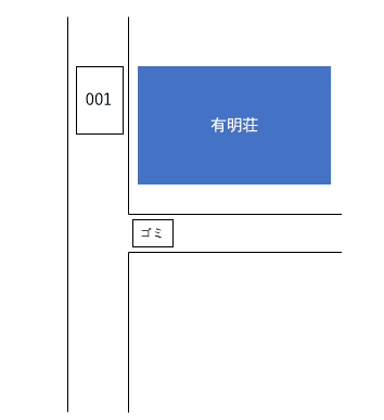 有明荘駐車場の駐車配置図