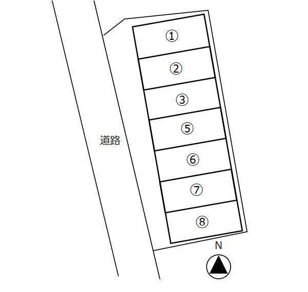 OKパーキング３の駐車配置図