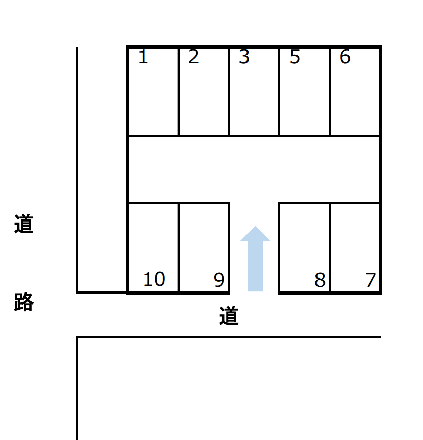高橋1（守永）駐車場の駐車配置図