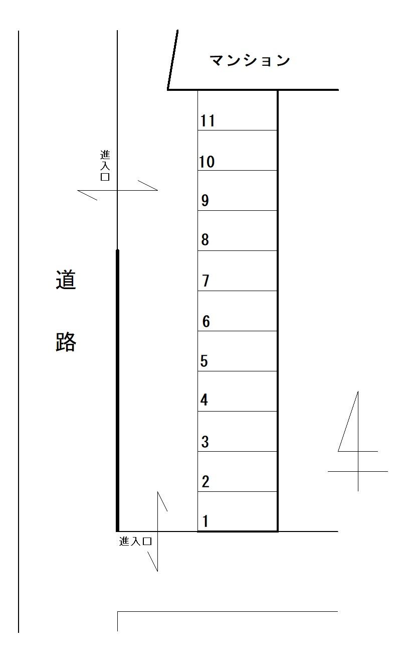 出野駐車場②の駐車配置図