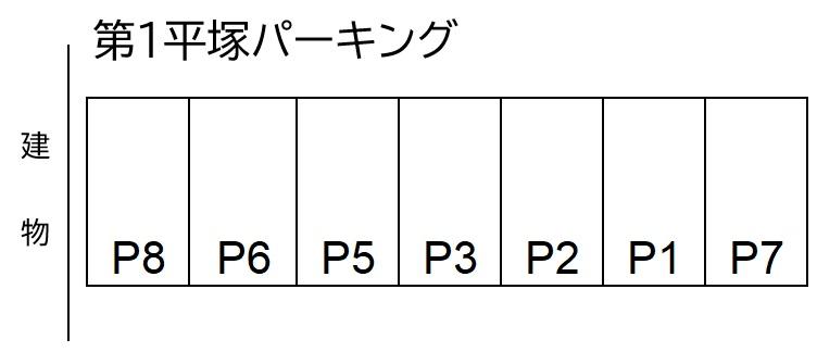 第１平塚パーキングの駐車配置図
