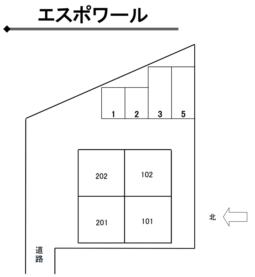 エスポワールの駐車配置図