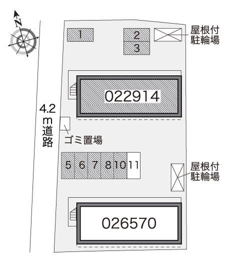 シュッドカルチェ(22914)　敷地外駐車場の駐車配置図