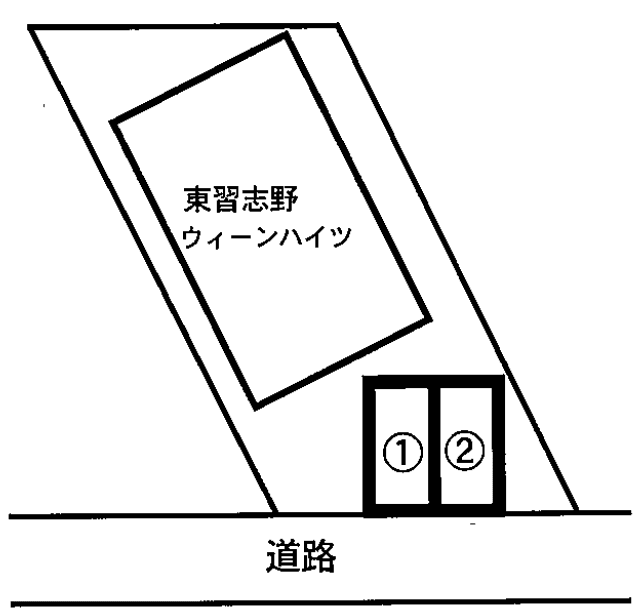 東習志野ウィーンハイツ駐車場の駐車配置図