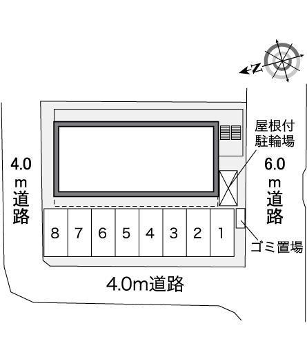 サンライフ多賀谷(35785)の駐車配置図