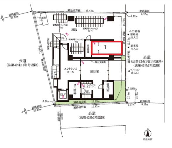 ブライズ大島の駐車配置図