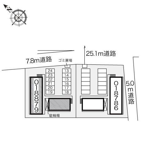 高宮Ｂ(18879)の駐車配置図
