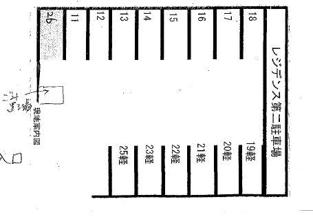 レジデンス松田第二駐車場の駐車配置図