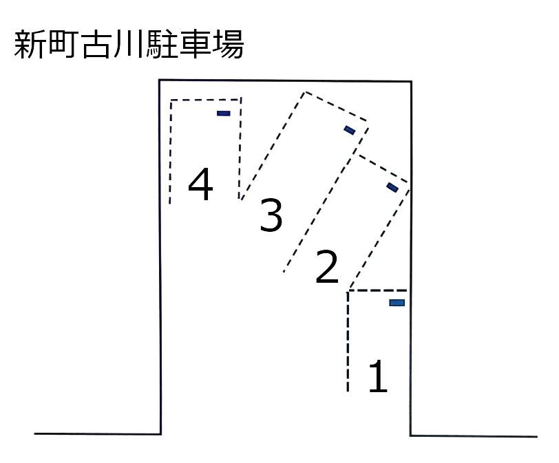 新町古川駐車場の駐車配置図