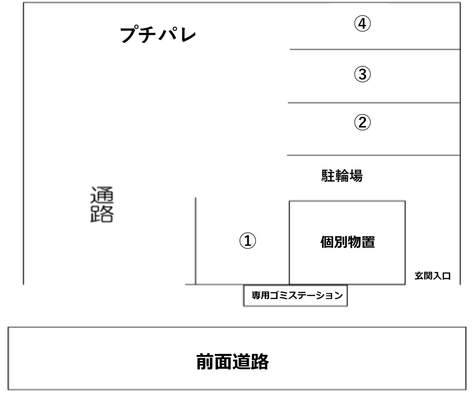 プチパレの駐車配置図