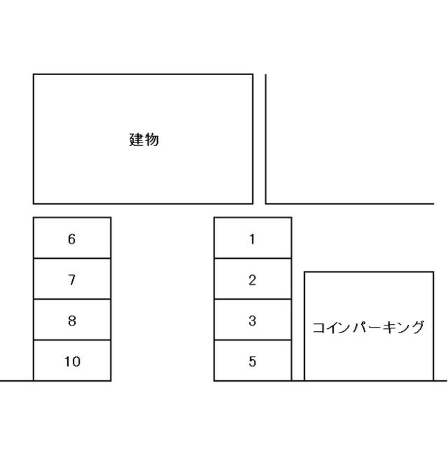 PD西門町ウエストハイム駐車場の駐車配置図