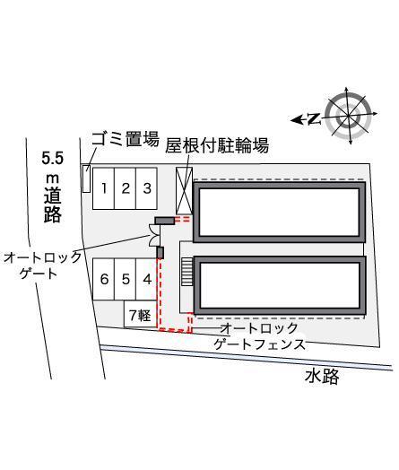 滝の華(35789)の駐車配置図