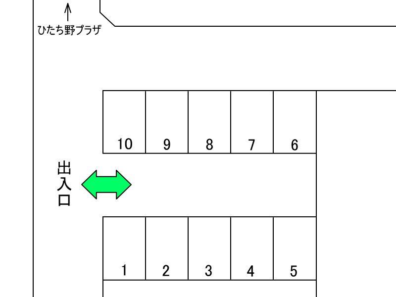 ひたち野プラザ駐車場の駐車配置図