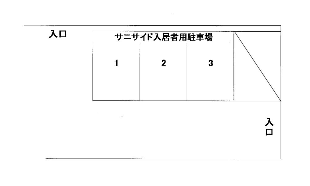 サニーサイド駐車場の駐車配置図