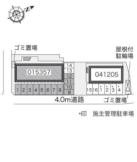つるしま(15357)　敷地外駐車場の駐車配置図