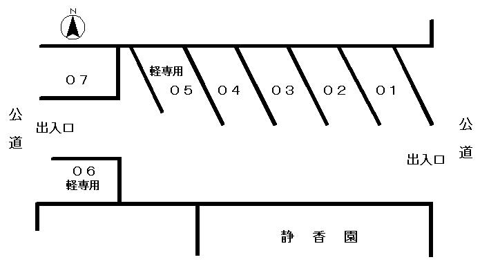 宮𥔎駐車場（東荒子）の駐車配置図