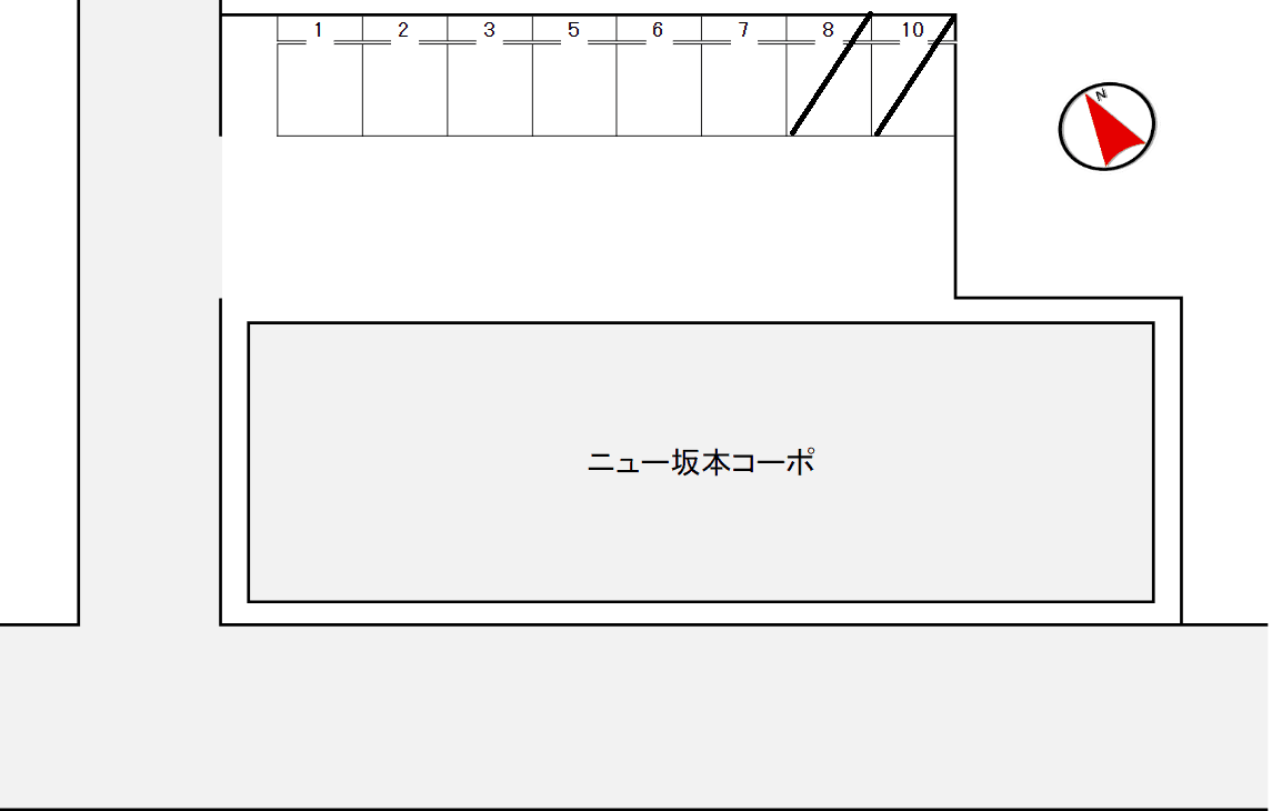 ニュー坂本コーポの駐車配置図