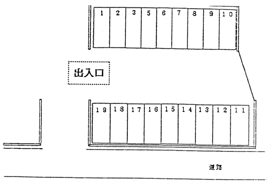 宮寺Ｐの駐車配置図