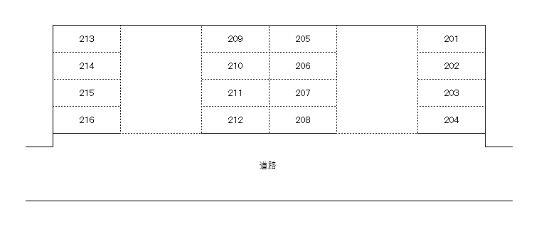 佐方前山Ａ駐車場の駐車配置図