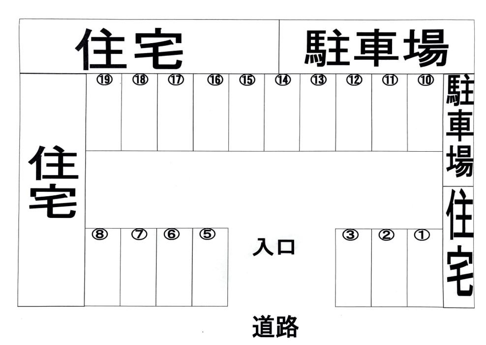 小泉第5駐車場の駐車配置図