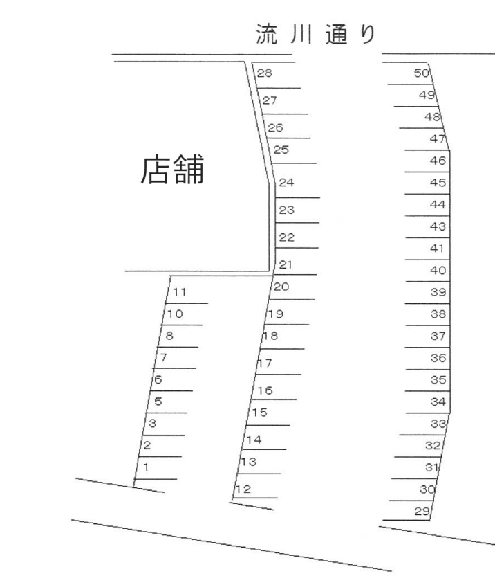 中島町駐車場の駐車配置図