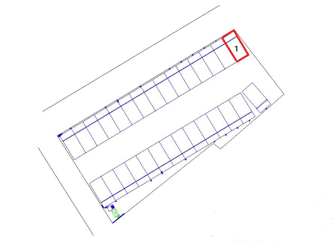 間々田駅前第３の駐車配置図