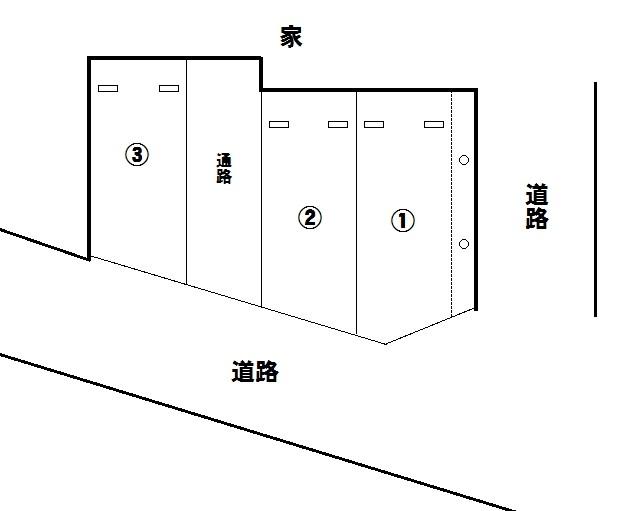 竹内駐車場の駐車配置図