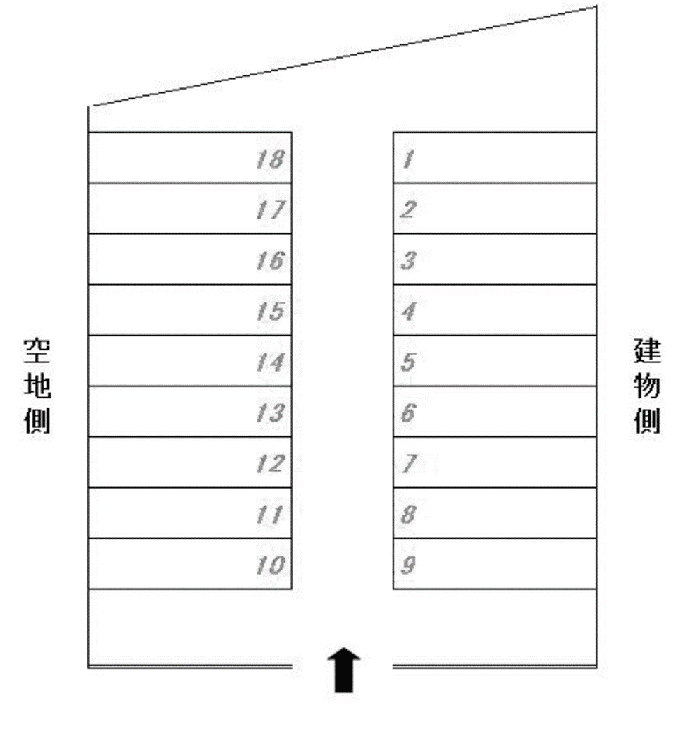 空港口月極駐車場の駐車配置図