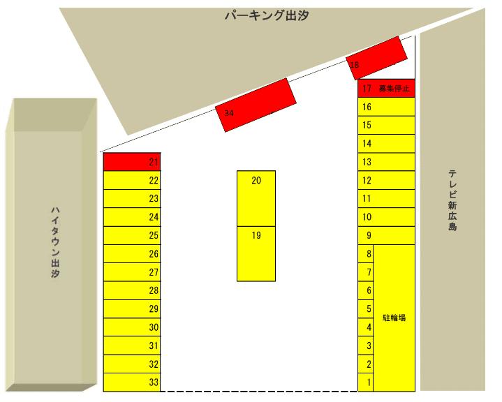 パーキング出汐第2の駐車配置図