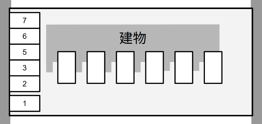ガラージェの駐車配置図