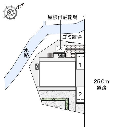 パレス中田(46033)の駐車配置図