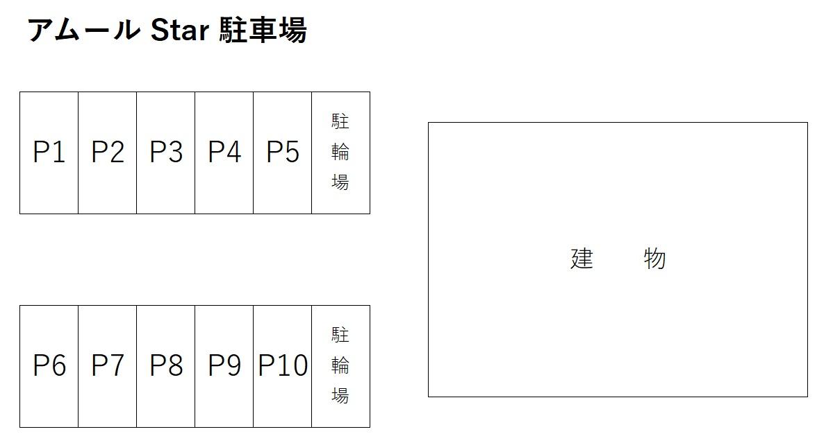 アムール Star 駐車場の駐車配置図