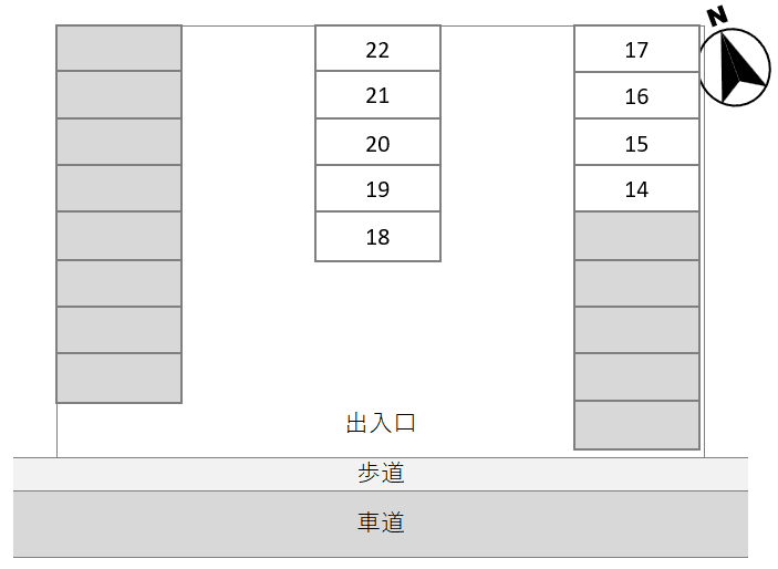 K-0132駐車場の駐車配置図