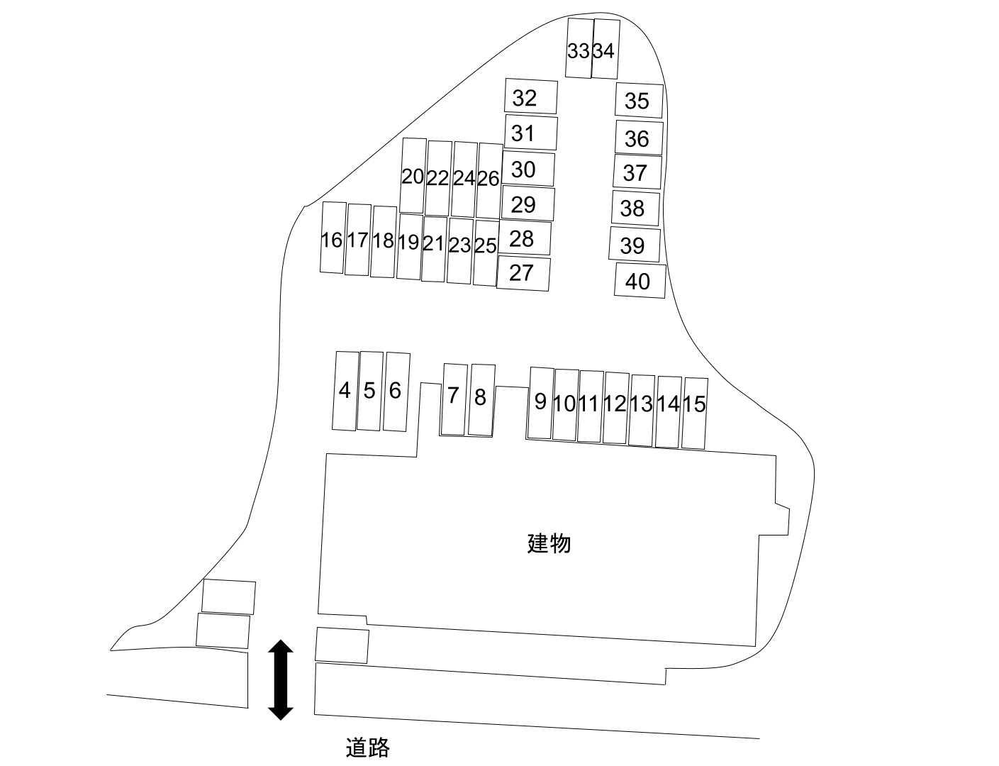 カレンエビツの駐車配置図