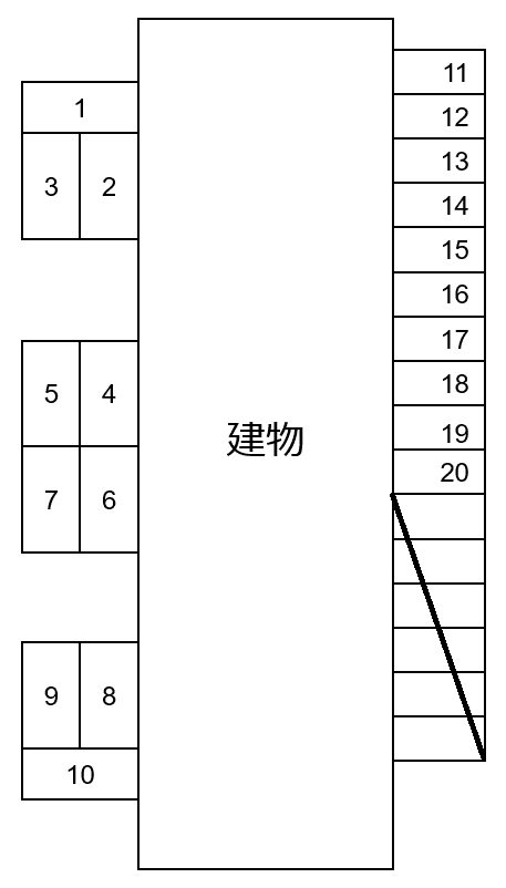 ラポート安井の駐車配置図
