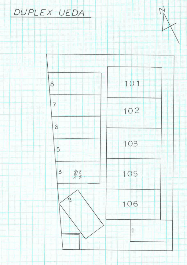 ＤＵＰＬＥＸ ＵＥＤＡの駐車配置図