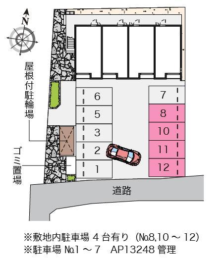 クレイノグロッケンバルト(57298)の駐車配置図