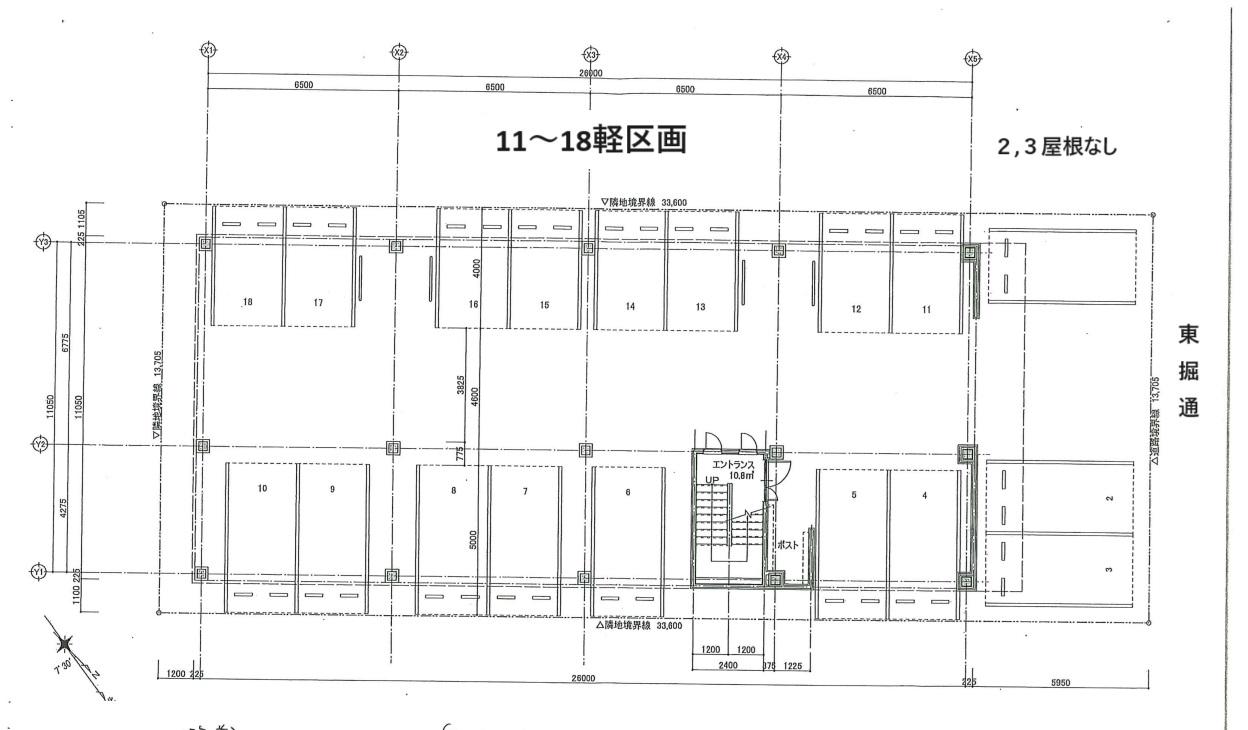 La　Bella　VitaⅡ駐車場の駐車配置図