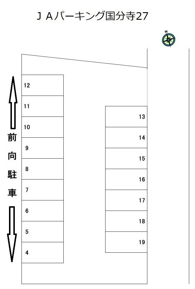 ＪＡパーキング国分寺27の駐車配置図