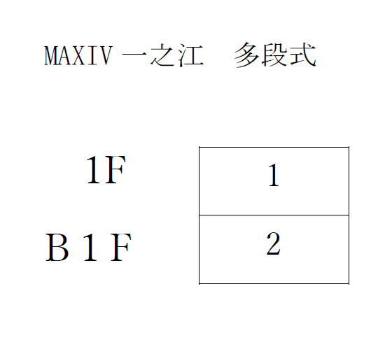 MAXIV一之江機械式駐車場の駐車配置図