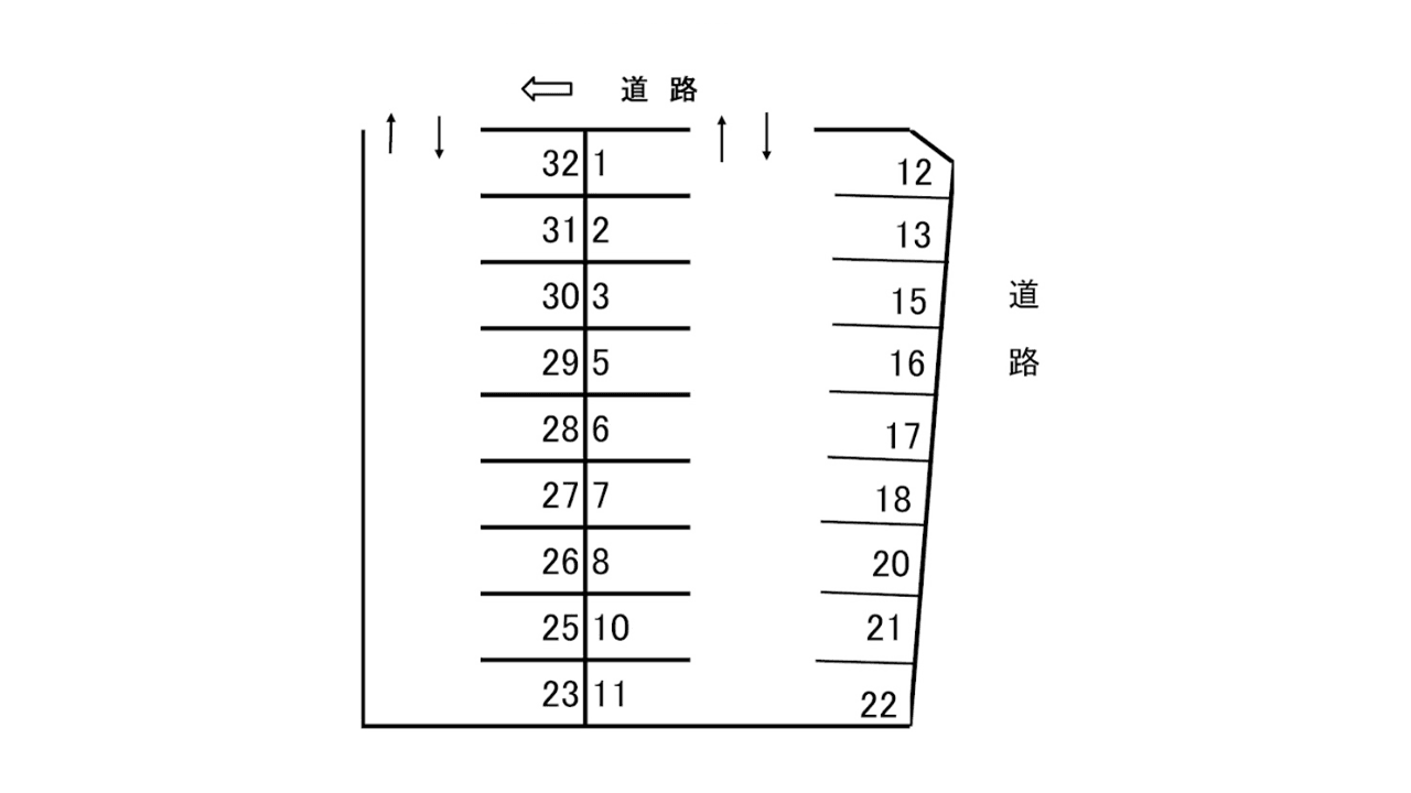 マルカパーキング＊の駐車配置図