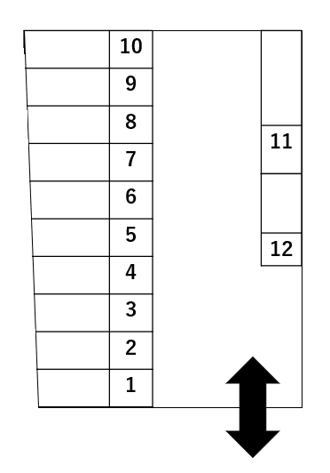第２よしみ駐車場の駐車配置図