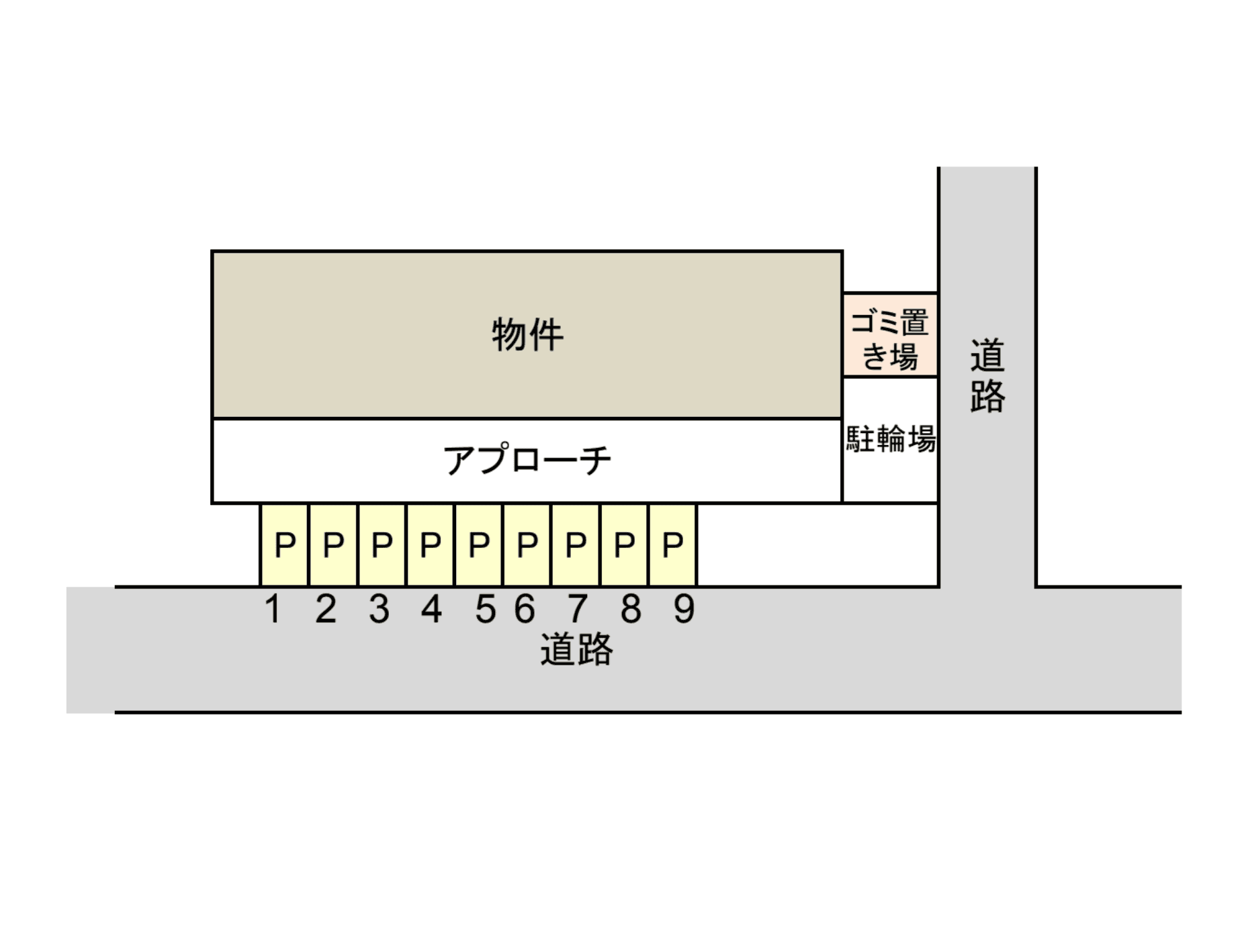 さいたま市北区東大成町2丁目駐車場（F・Ｐクレストグランデ駐車場）の駐車配置図