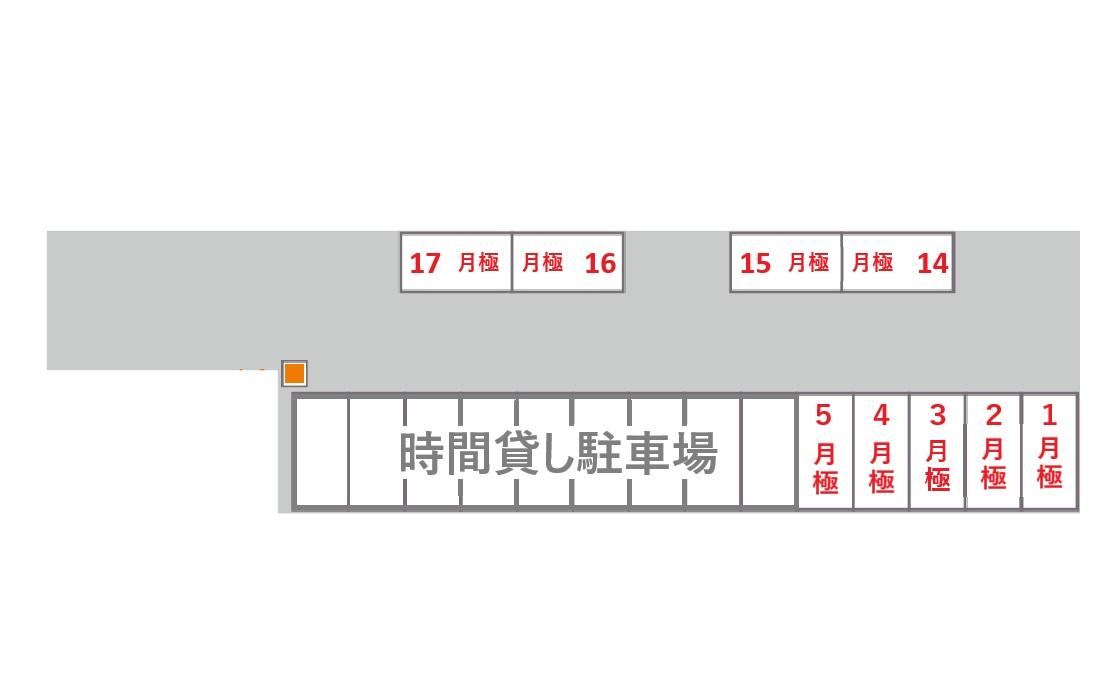 Dパーキング甲府中央1丁目PS第1の駐車配置図