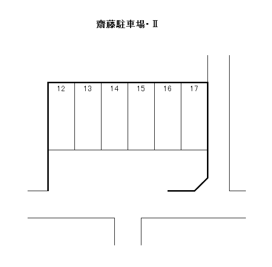 齋藤駐車場・Ⅱの駐車配置図
