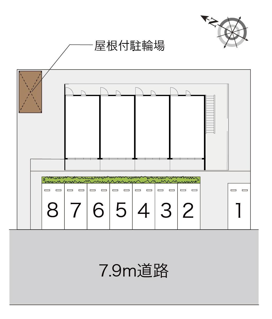 エスポワールⅡ(11047)の駐車配置図
