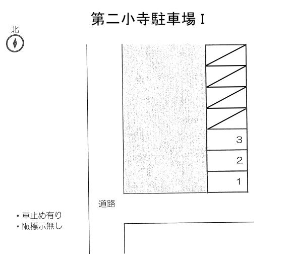 第二小寺駐車場の駐車配置図