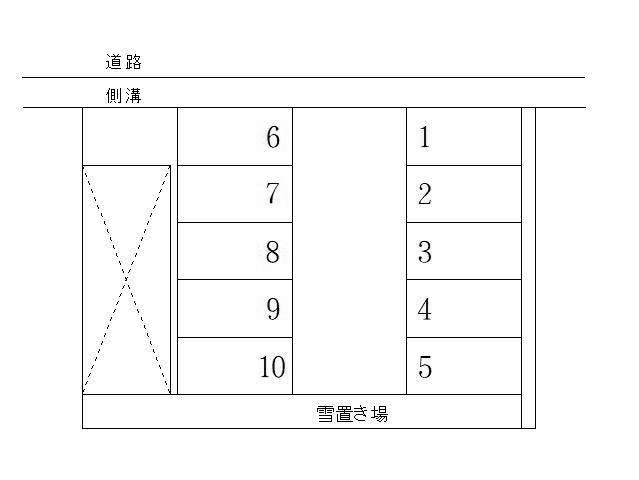 中太田新田駐車場の駐車配置図
